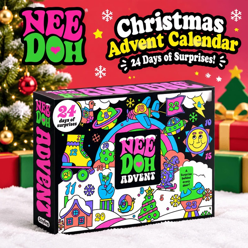 Kids Toys Xmas - 2026년 NeeDoh 크리스마스 카운트다운 캘린더, 3D