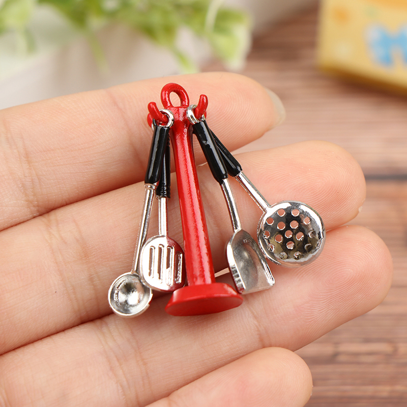 Kids Toys Kitchen Set - 1:12 인형 집 주방기구 수직 교수형