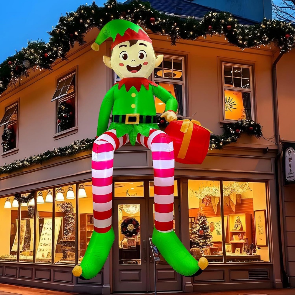 Kids Toys Xmas - 8FT 크리스마스 풍선 앉아 요정 장식