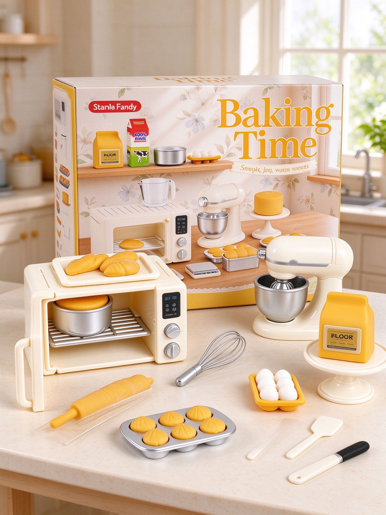 Kids Toys Kitchen Set - 미니 베이킹 놀이 세트: 인형집 주방,