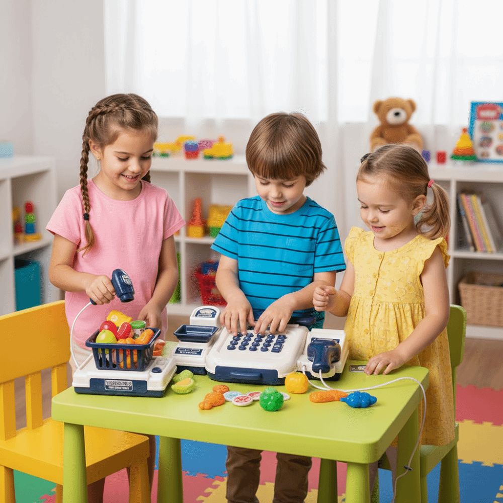 Toy Cash Register - 퍼즐 시뮬레이션 슈퍼마켓 계산대 재미있는 선물