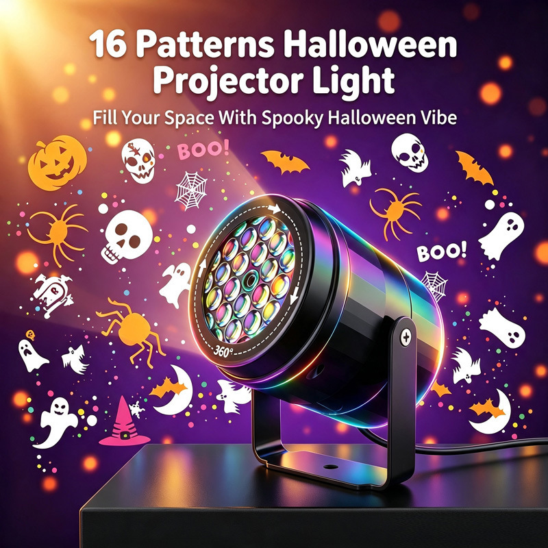 할로윈 크리스마스 LED 프로젝터 라이트 360 °   - Kids Yard Toys 리뷰 및 가격