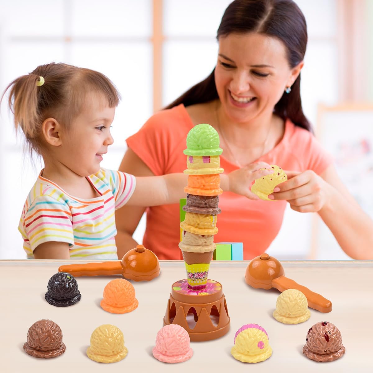 어린이 아이스크림 쌓기 게임 시뮬레이션 음식 쌓기 놀이 - Kids Toys Kitchen Set 리뷰 및 가격