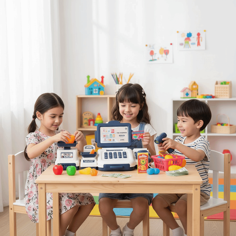 퍼즐 시뮬레이션 슈퍼마켓 계산대 재미있는 선물 계산대  - Toy Cash Register 리뷰 및 가격