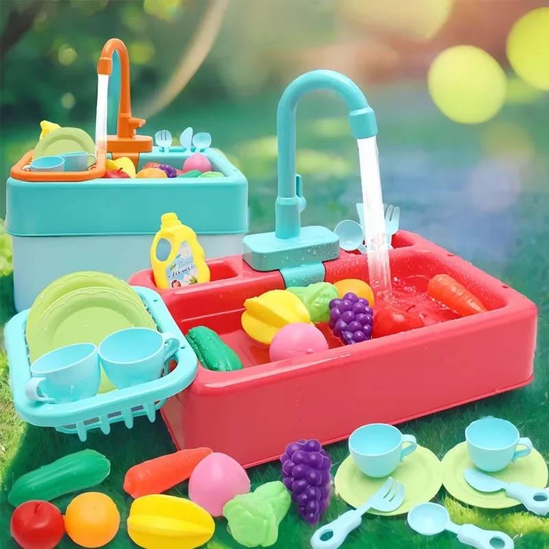 어린이용 플라스틱 주방 싱크대 장난감 세트, 역할 놀이 - Kids Toys Kitchen Set 리뷰 및 가격